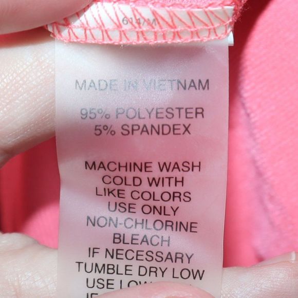 Chaus Coral 3/4 Sleeve Ruched SharkBite Top w/ Zipper Detail Women's Size M-NWT - Picture 5 of 6